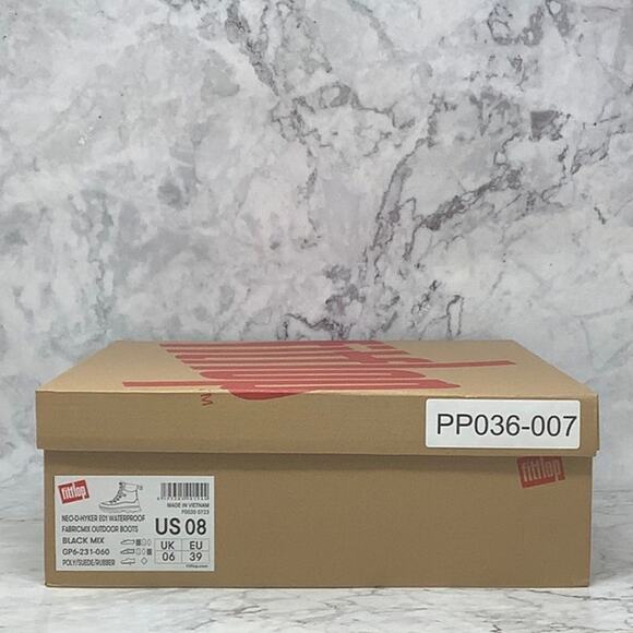 FitFlop Womens 8 Black Mix Neo D Hyker Waterproof Fabric Suede Boots P36-7 - Picture 11 of 11